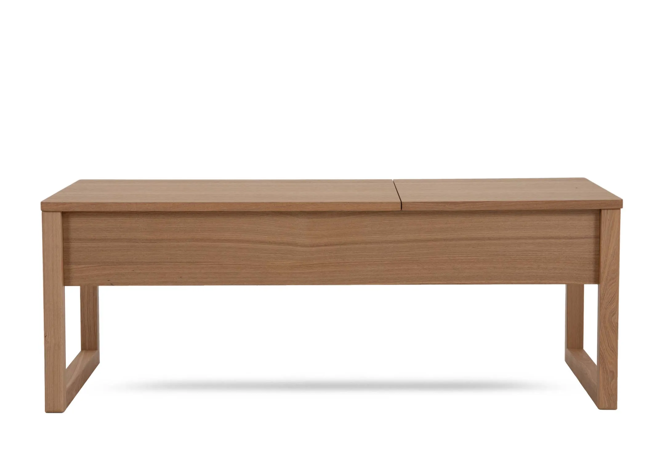An ash wood rectangular table from EZ Livings Leif range. Front view