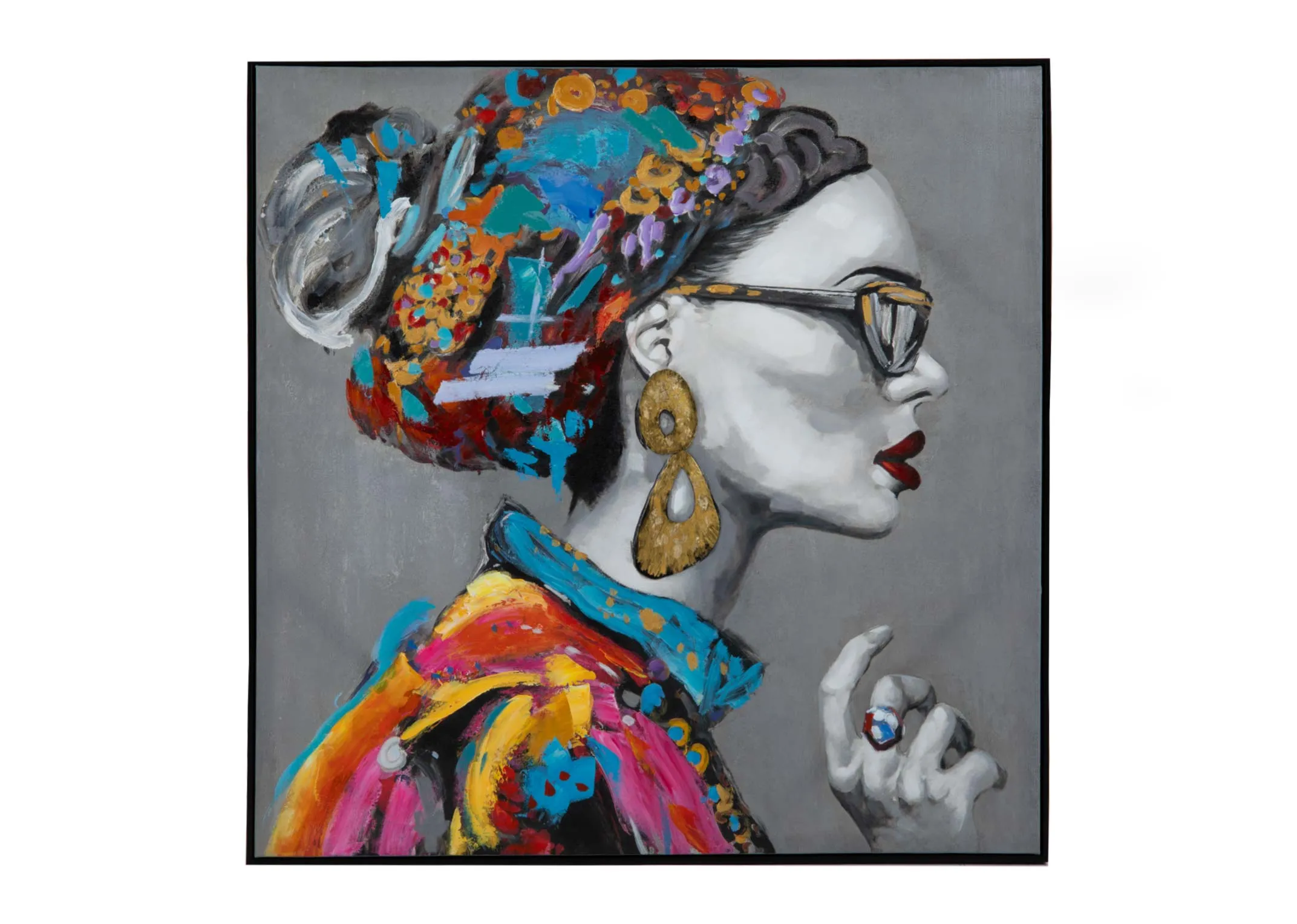 100cm X 100cm Framed Canvas - Contessa I