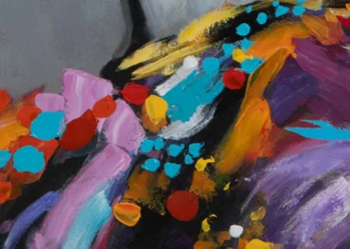 2 and armchair with Jonas mocha table and Contessa I & II on wall.