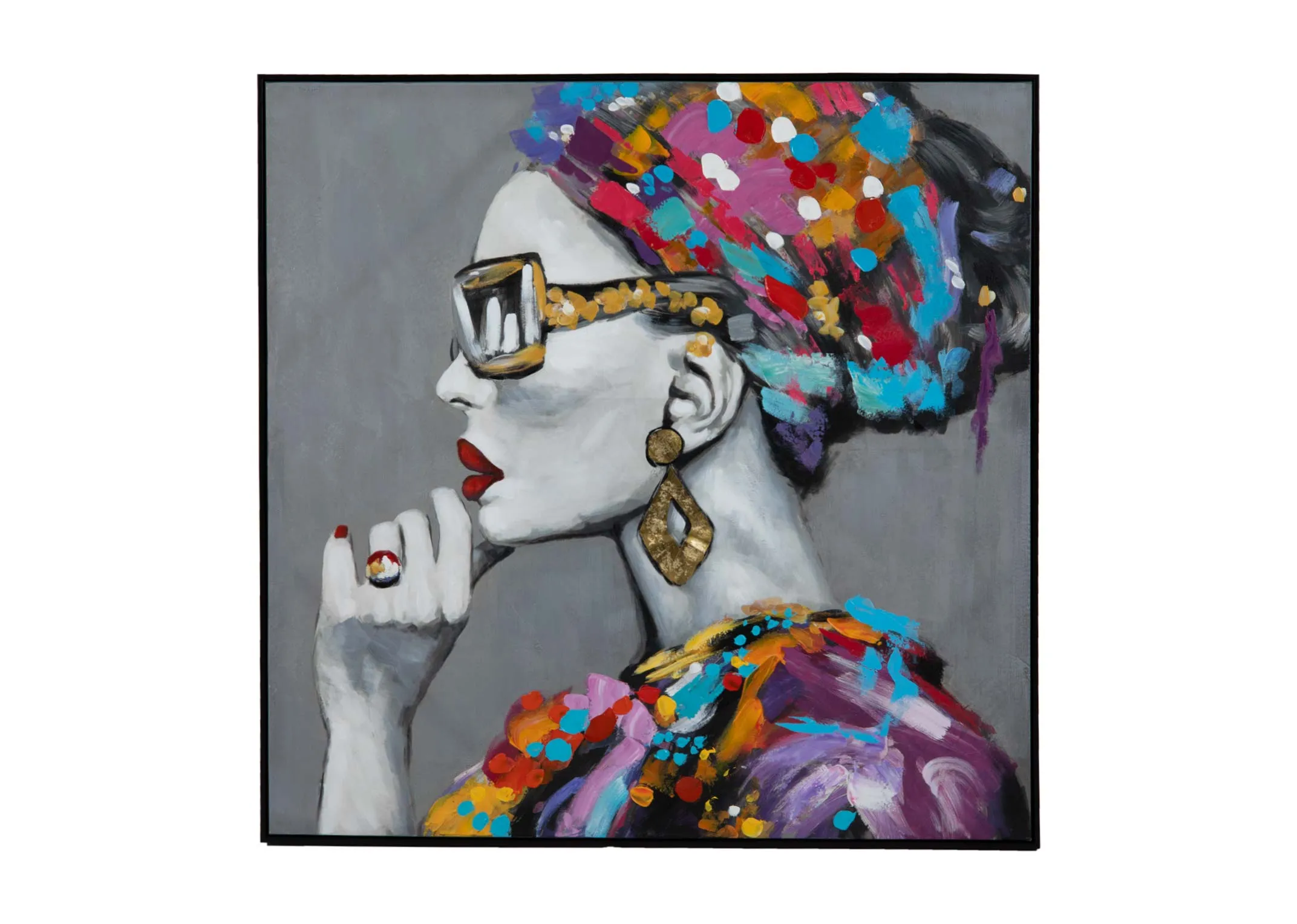 A dimension image of the Contessa Print II with 100cm x 100cm