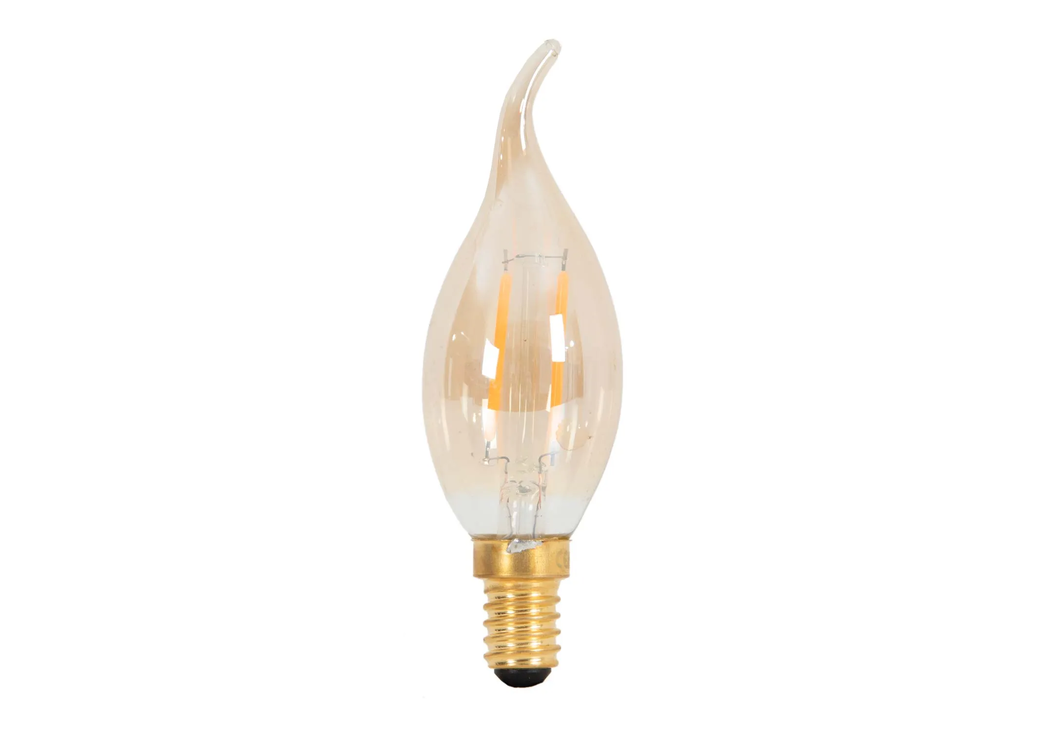A dimension image of the Deco LED Candle Bulbe with 3.5cm x 12cm