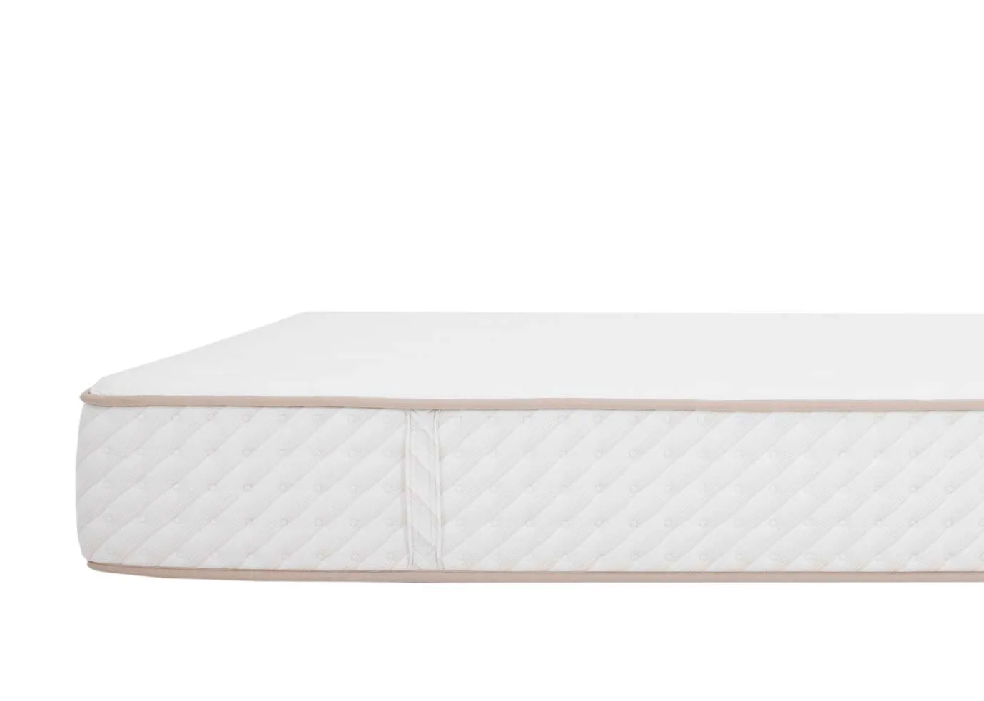 A 1500 pocket spring mattress from EZ Livings Natural Cashmere range. Side view of foam encasement.