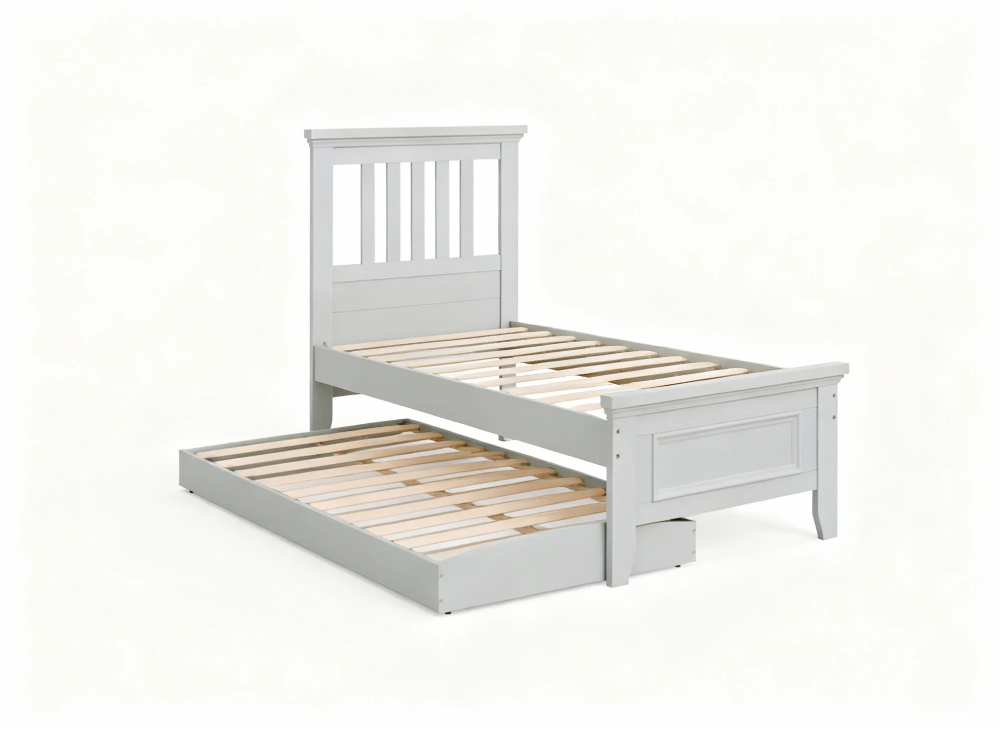 Single (3ft) Grey Bed Frame with Guest Bed - Hudson
