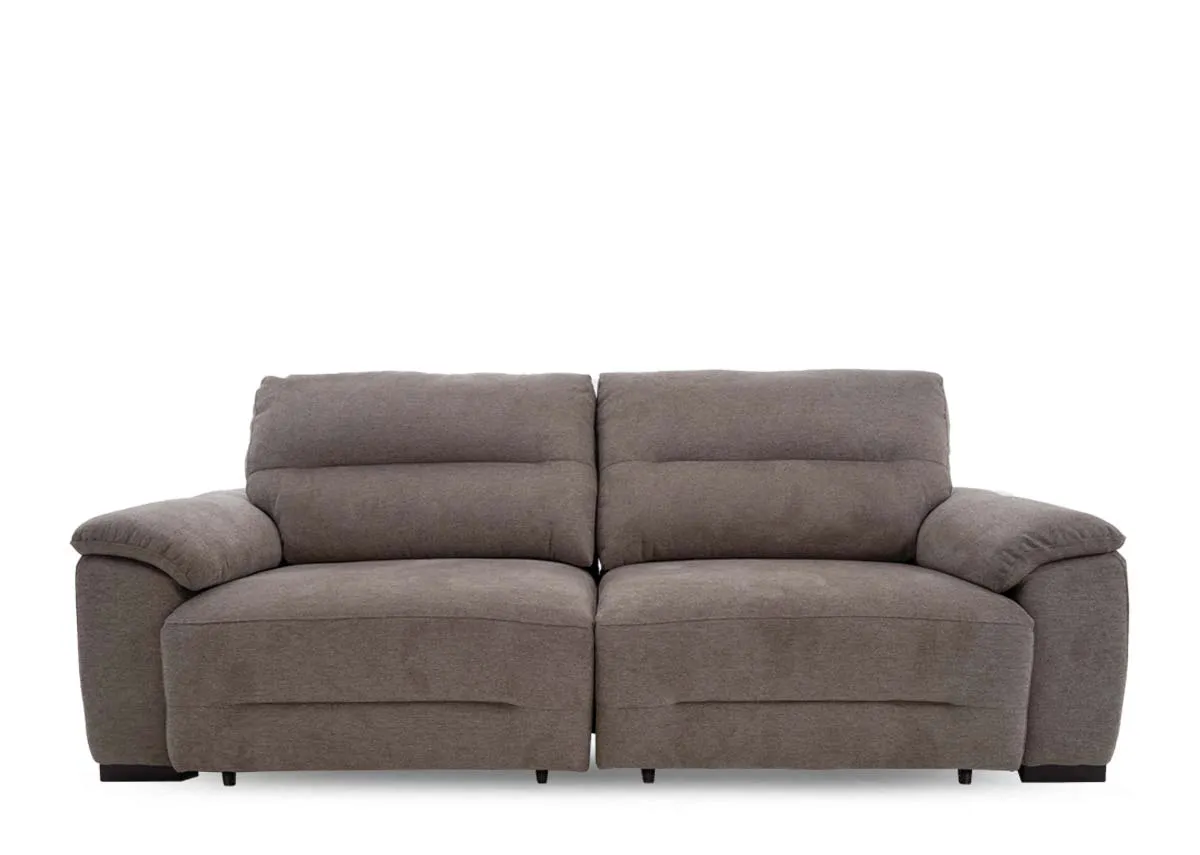 A 3 seater cinema chaise sofa from EZ Livings Annalee range. Closeup of reclining control pad and usb plug