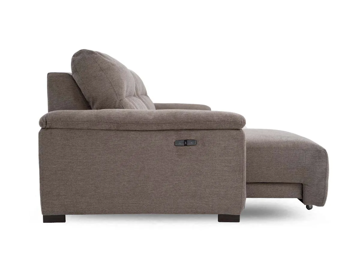 A 3 seater cinema chaise sofa from EZ Livings Annalee range. View of back frame