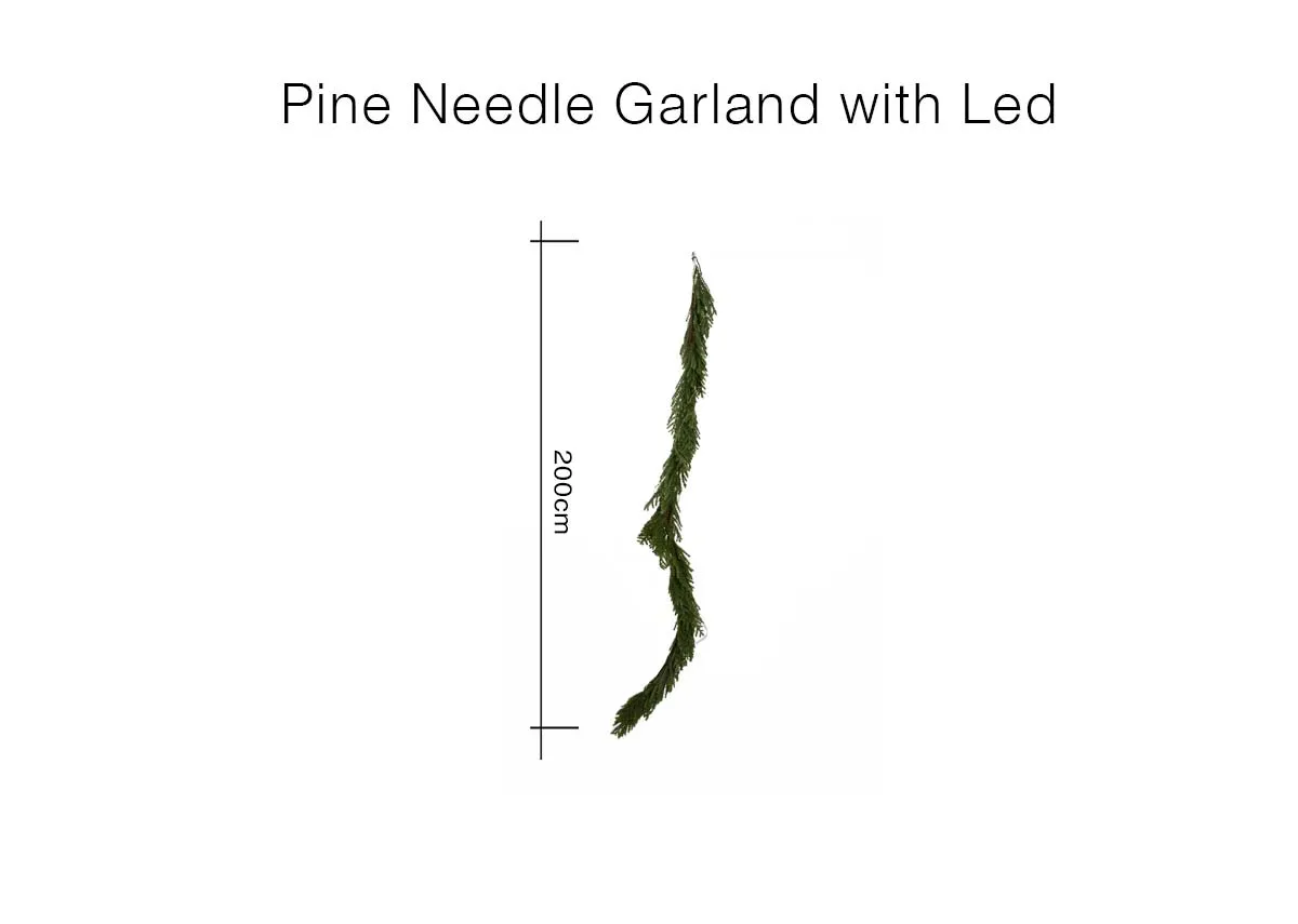 A dimension image of the Pine Needle Garland with 2010cm