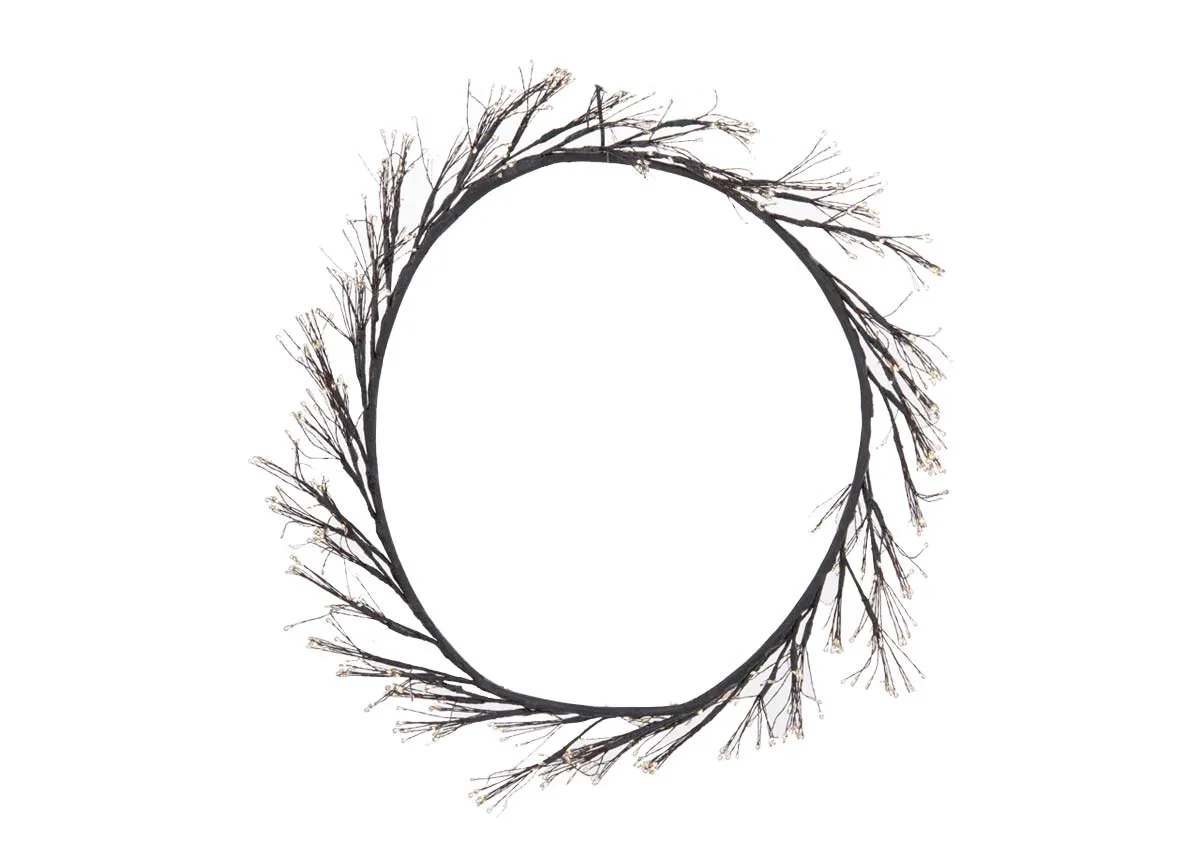 60cm Fairy Black LED - Christmas Wreath