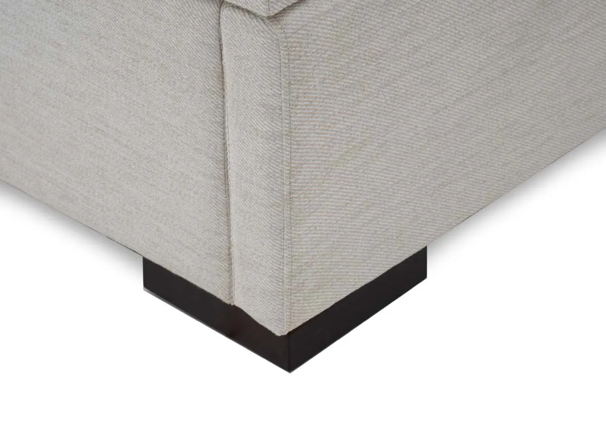 A dimension image of the Ebony 5ft Fabric Ottoman with 165cm x 210cm x 133cm