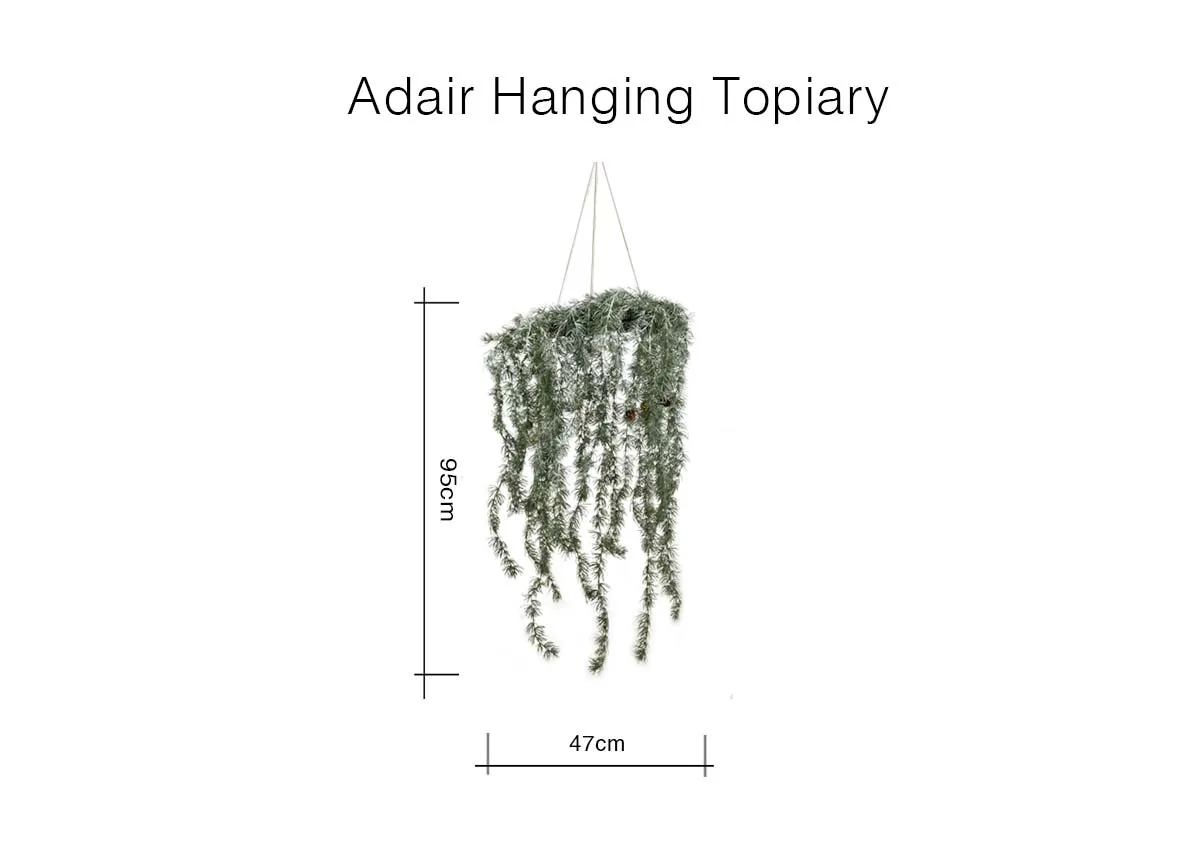 A dimension image of the Adair Topairy Garland with 47cm x 95cm