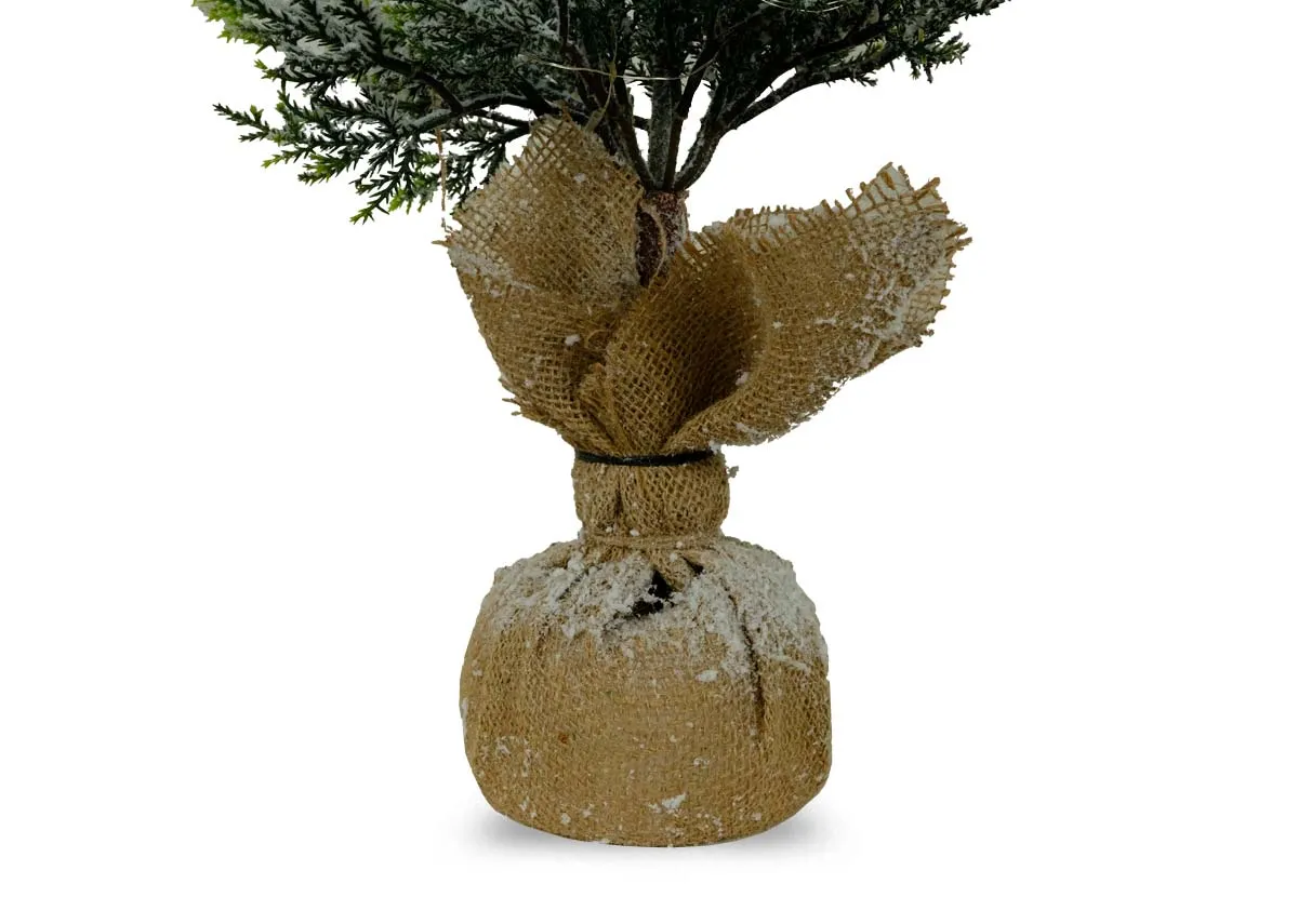 A dimension image of the Noelle Snow Tree with lights with 75cm Height x 30cm Width