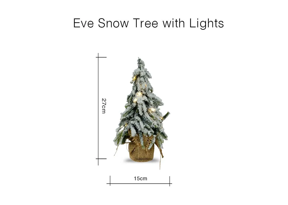 A dimension image of Eve Snow Tree with 15cm x 27cm 