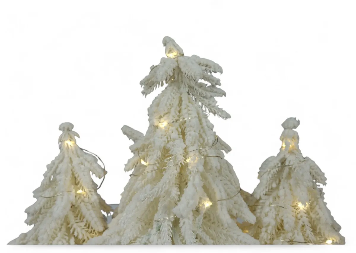 A dimension image of the Elsie Triple Tree Ornament with 31cm x 26cm