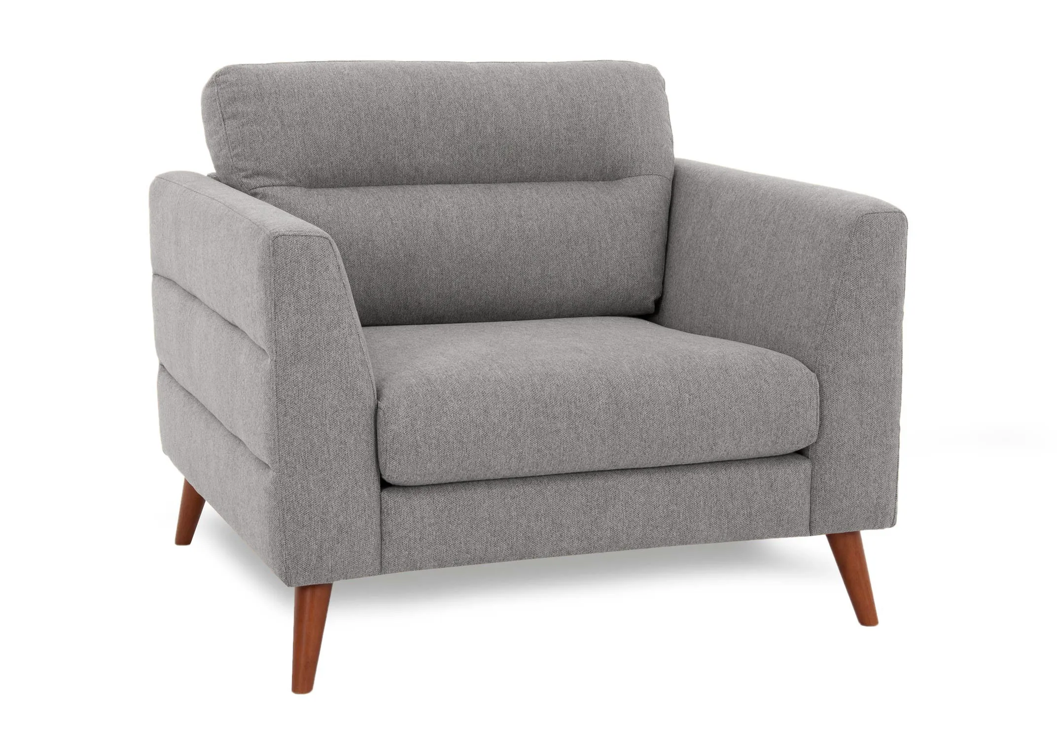 Light Grey Fabric Armchair - Presley