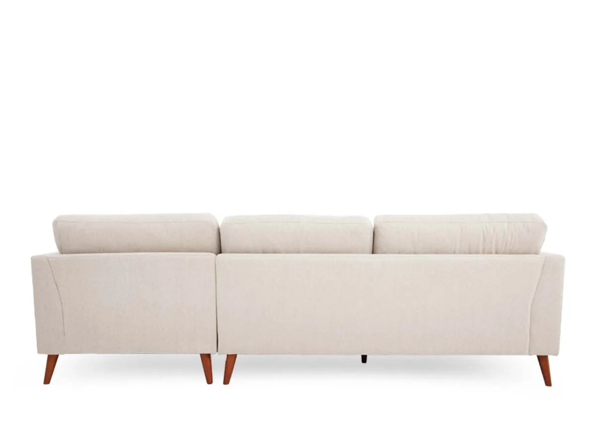 A beige corner chaise from EZ Livings Presley range.