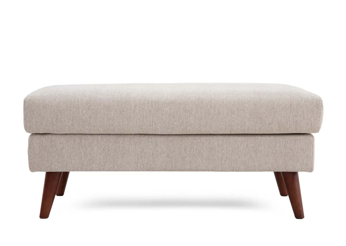 A dimension image of the Presley Large Footstool with 100cm x 60cm x 43cm