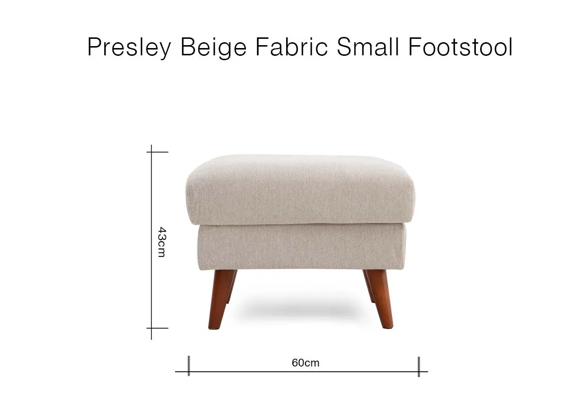 A dimension image of the Presley Small Footstool with 60cm x 43cm