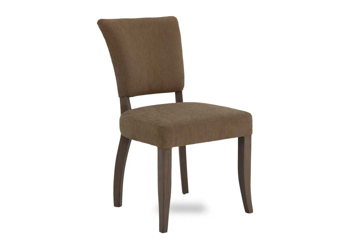 Gold Herringbone Fabric Dining Chair - Athy