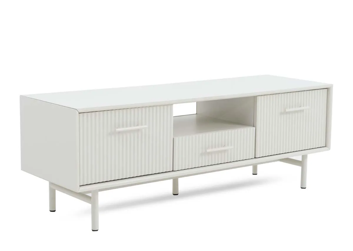2 Door 1 Drawer Off White TV Unit - Palma