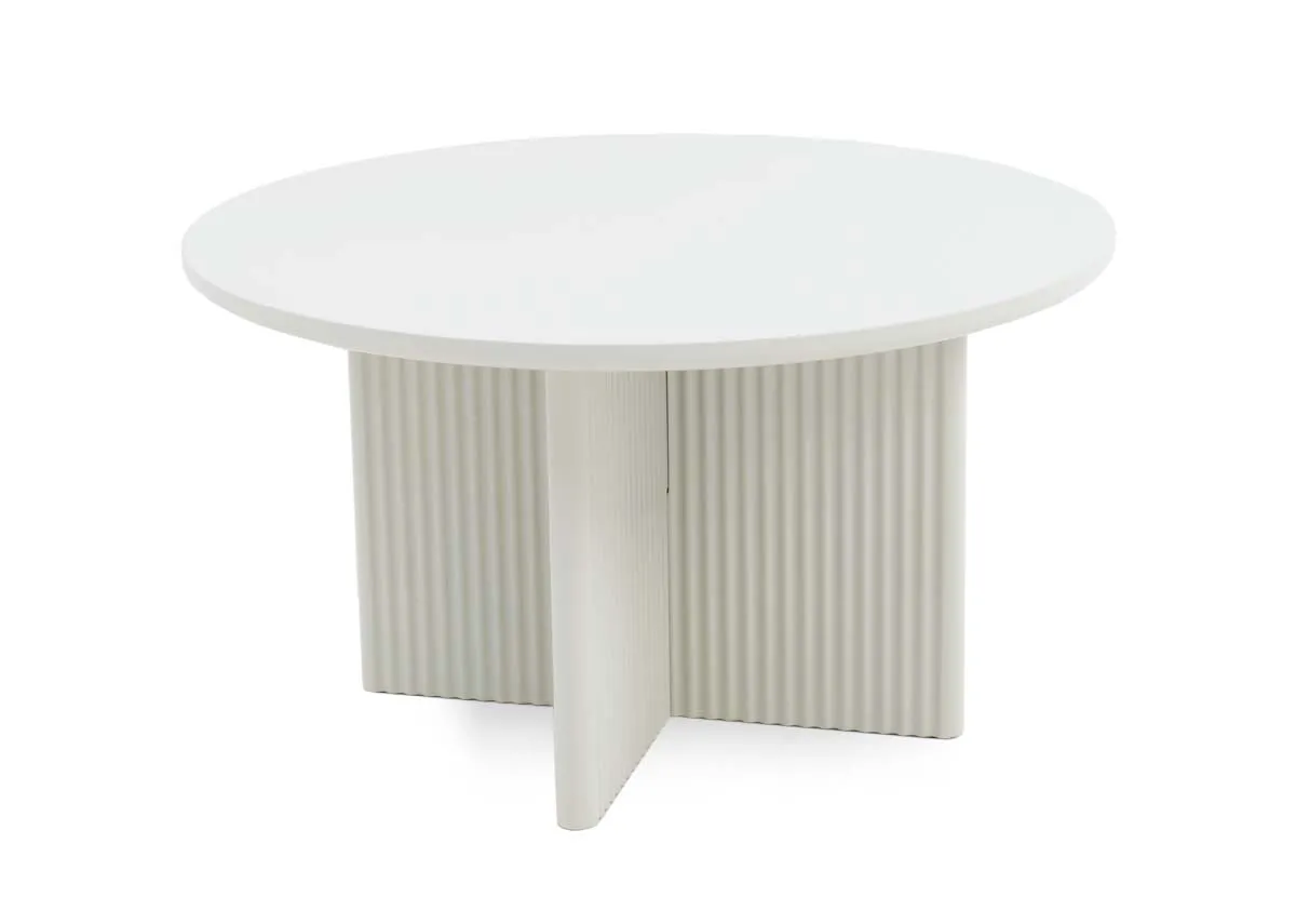 Off White Round Coffee Table - Palma