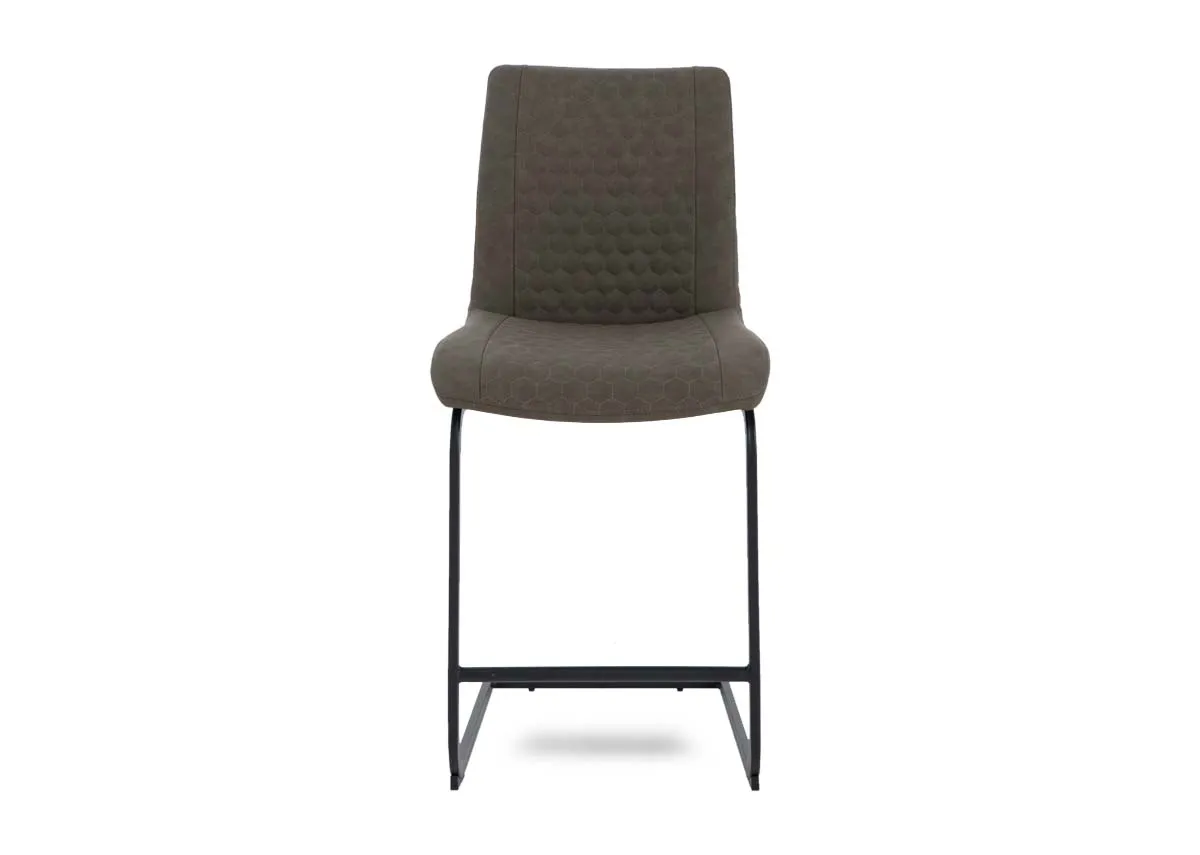 A dimension image of the Barton Olive green stool with 46cm x 66cm x 90cm
