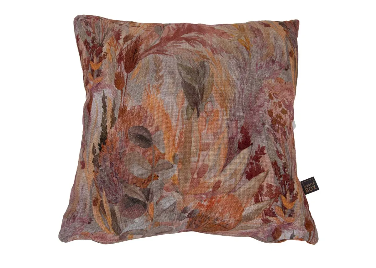 45cm Terracotta Print Cushion - Adelyn