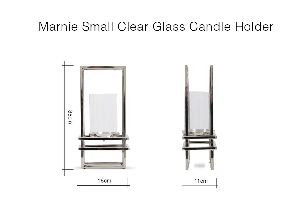 A dimension image of the Marnie Candle Holder with 18cm x 11cm x 36cm