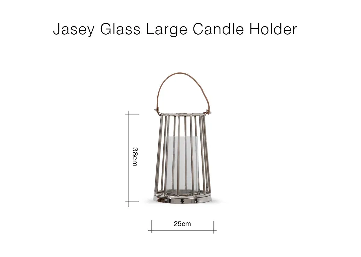 A dimension image of the Jasey Lantern Large with 25cm x 38cm