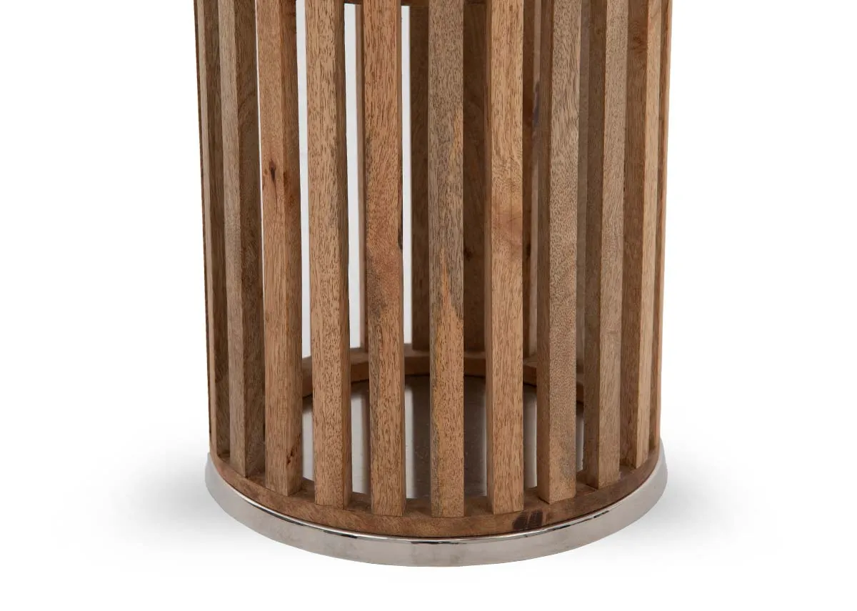 A dimension image of the Cole small candle holder with 25cm x 87cm