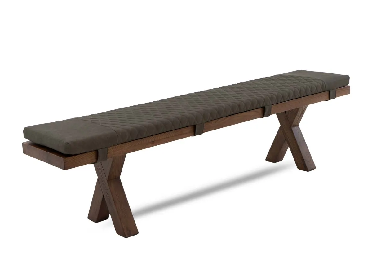 An image of the Lucca dining bench pad on the Davos dining bench