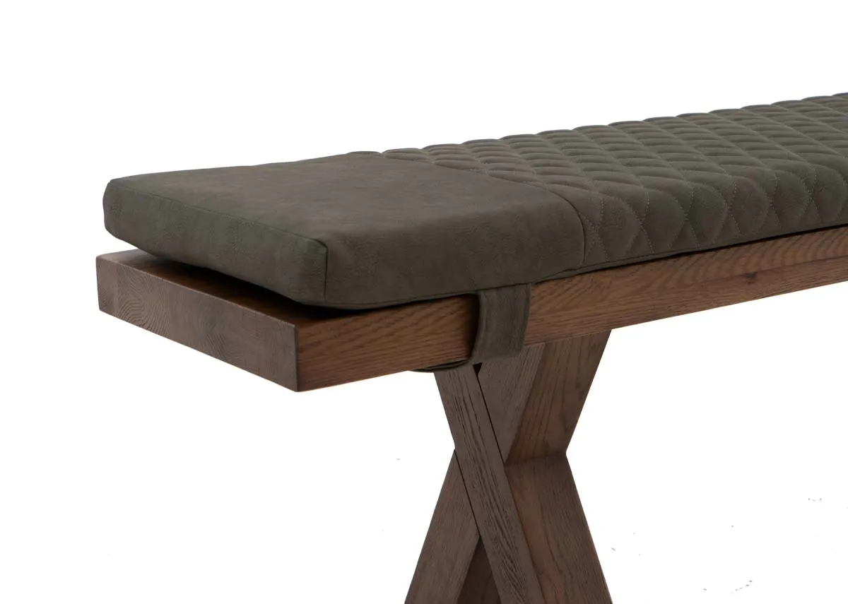 A dimension image of the Lucca Bench pad with 180cm