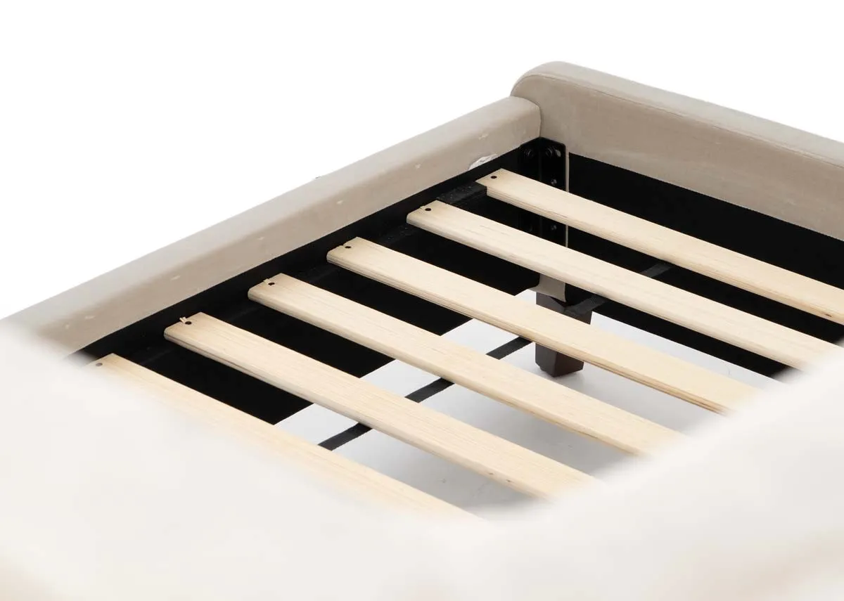 A dimension image of the Lowe Bedframe with 195cm x 220cm x 135cm