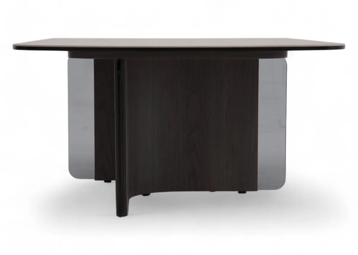A dimension image of the Blanco Coffee table with 130cm x 70cm x 38cm