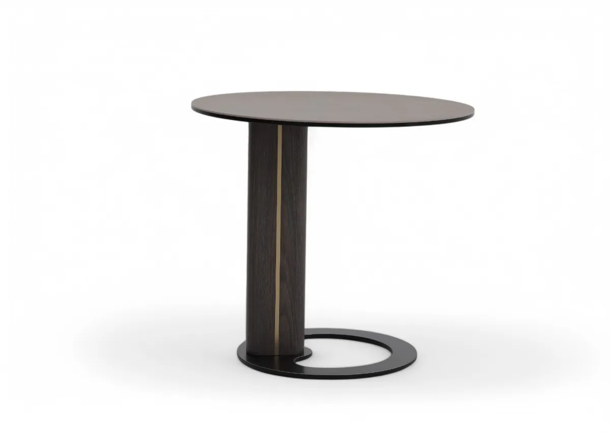 A ceramic top sofa table from EZ Livings Blanco range. Angled view