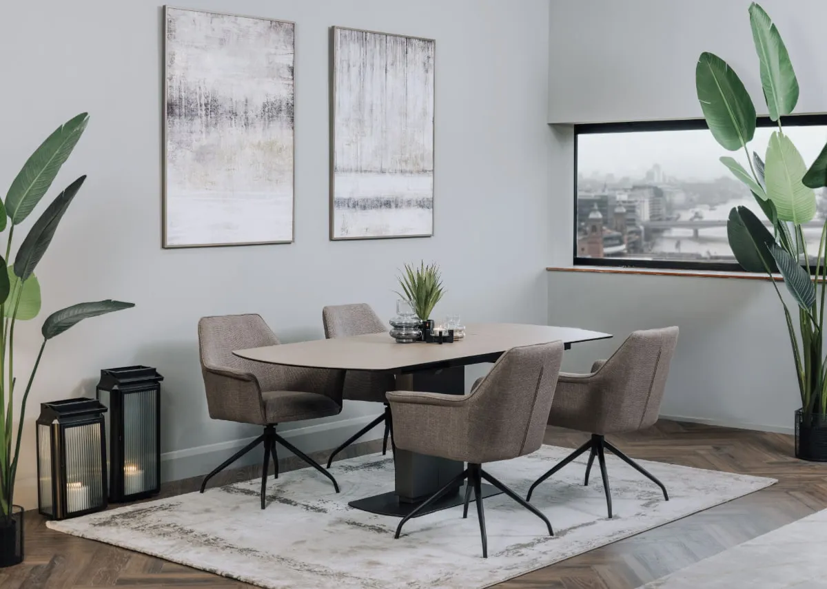 140cm-200cm Ceramic Extendable Dining Table - Alor