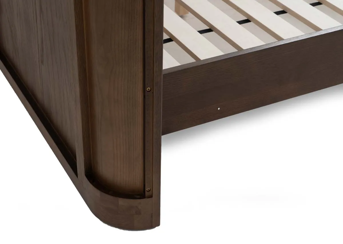 A dimension image of the Jacob bedframe with 222cm x 210cm