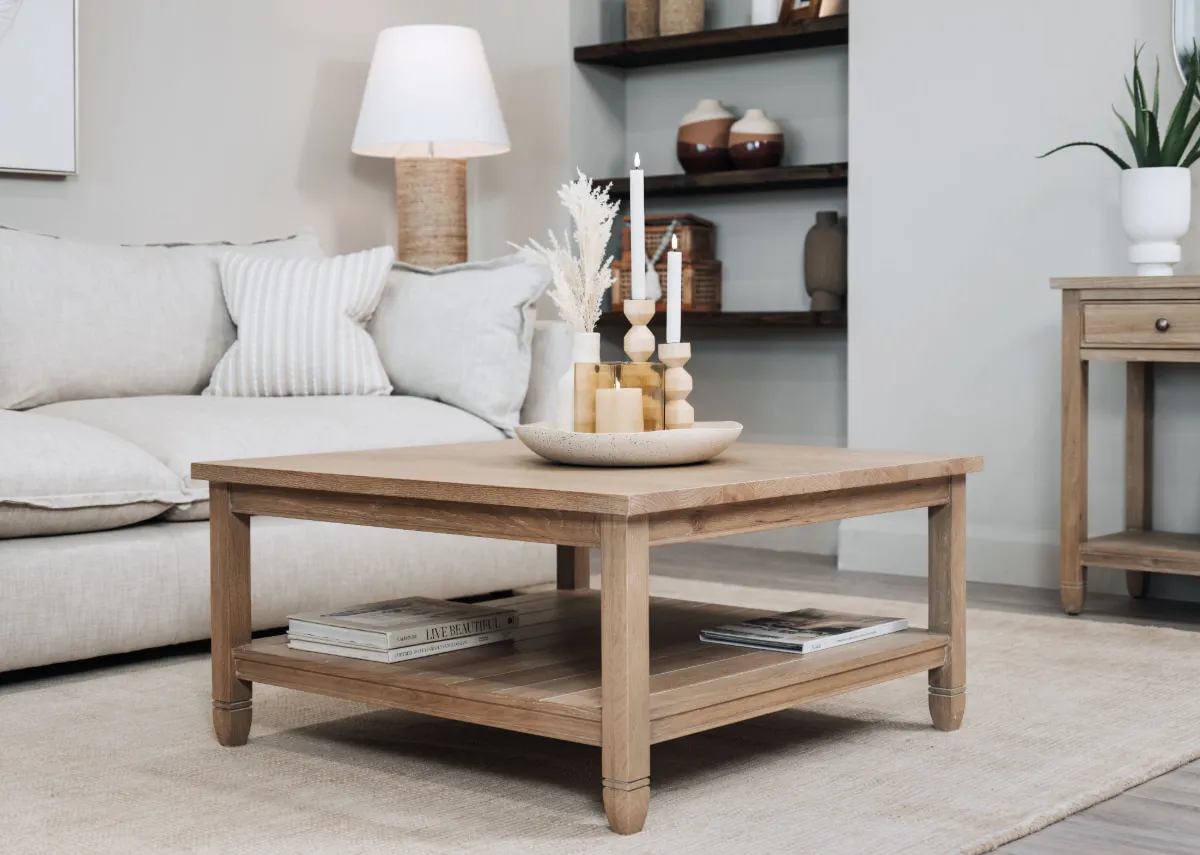 Square Oak Coffee Table - Dawn