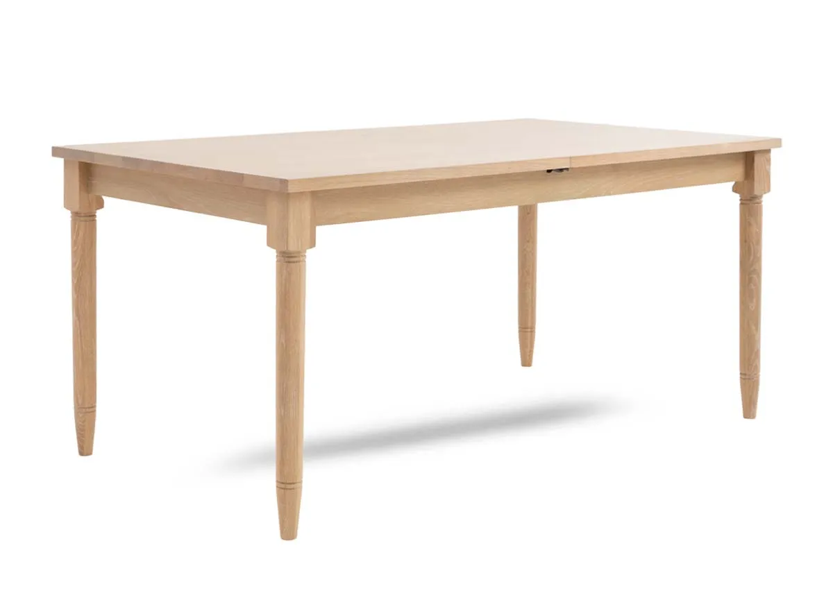 A rectangular oak dining table from EZ Livings Dawn range.