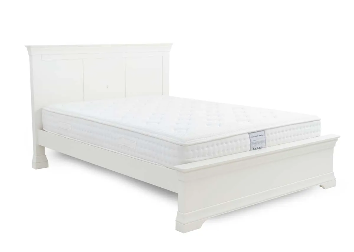 Small Double (4ft) White Pine Bed Frame - Dove