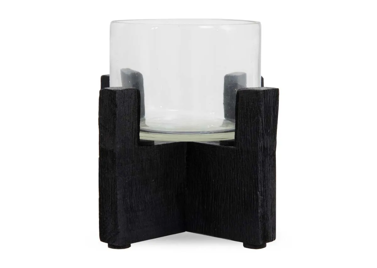 A dimension image of the Piper Large Candle Holder with 13cm x 13cm