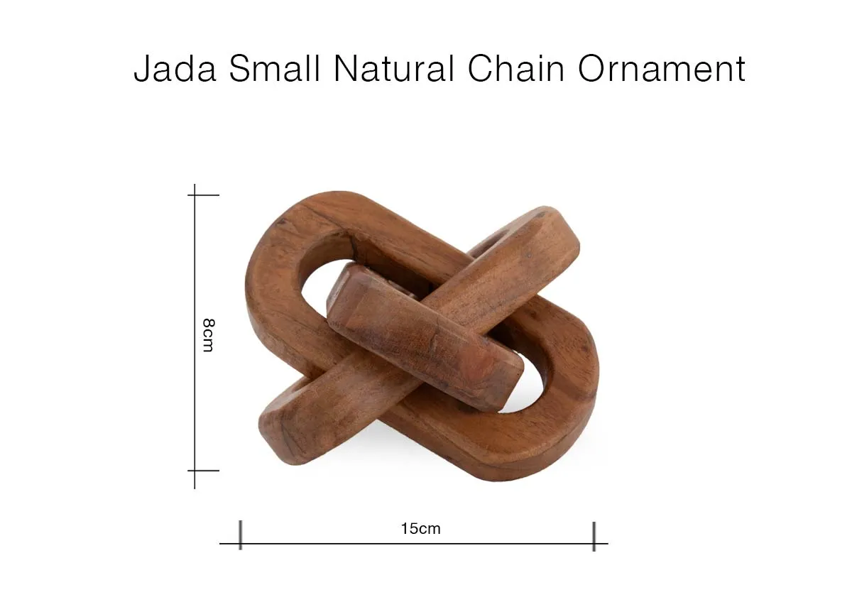 A dimension image of the Jada small ornament with