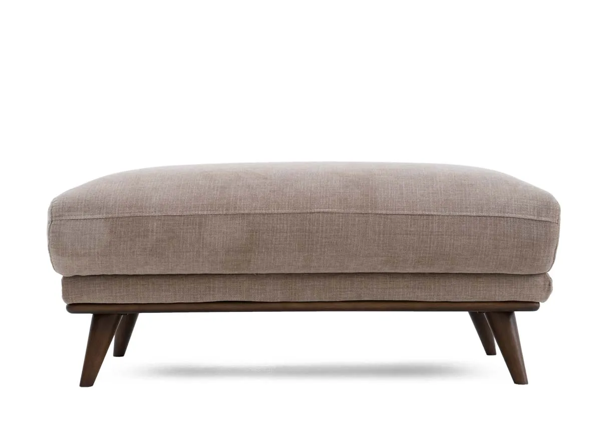 A dimension image of the Pippa Beige Footstool with 102cm x 62cm x 43cm
