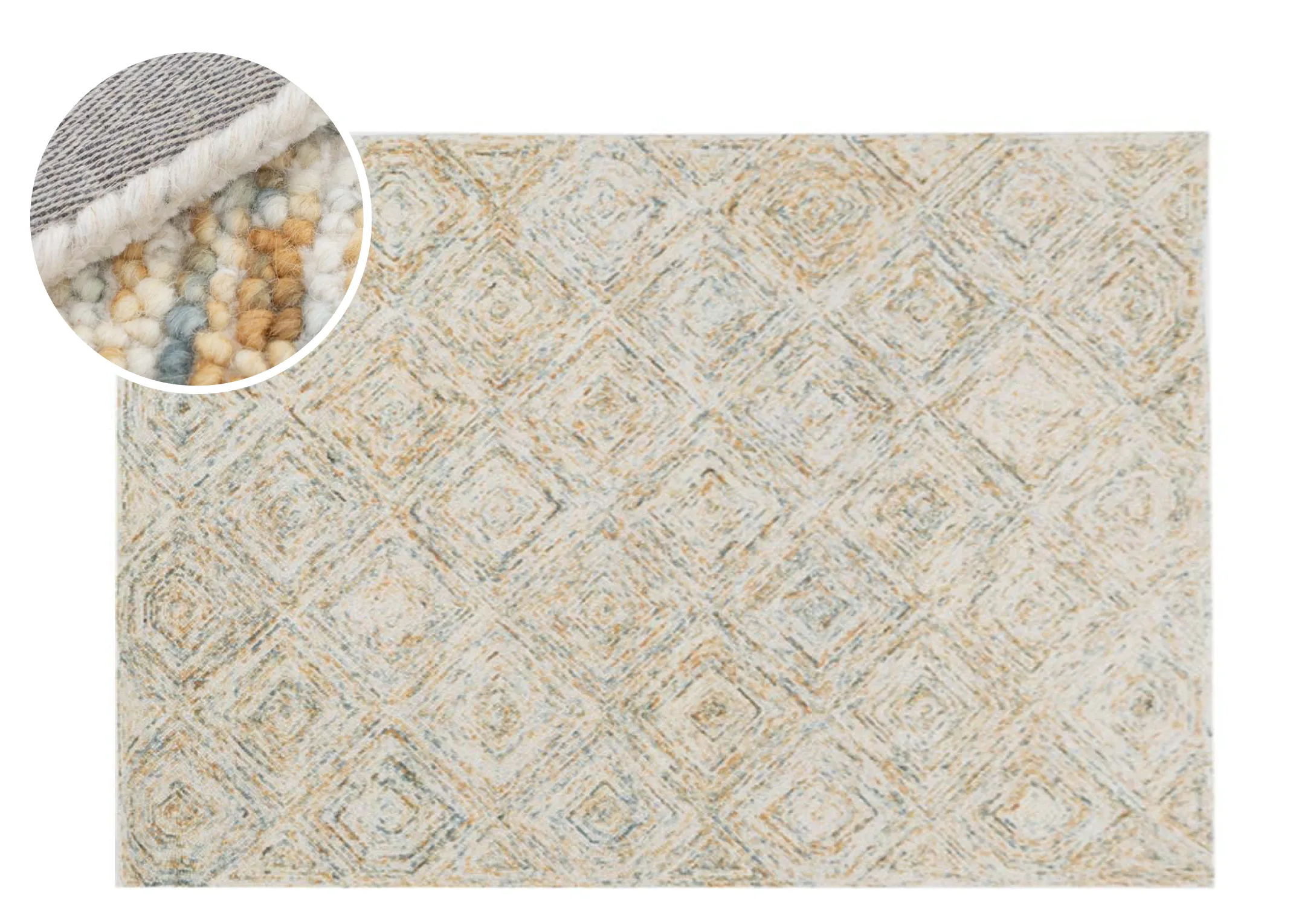 Mustard & Green 120cm x 170cm Small Rug - Savannah
