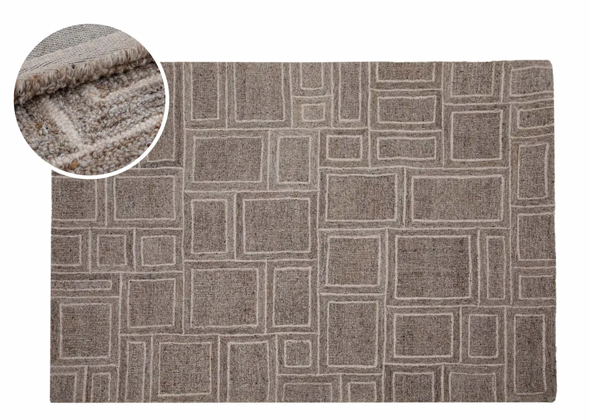 Beige & Cream 120cm x 170cm Small Rug - Memphis