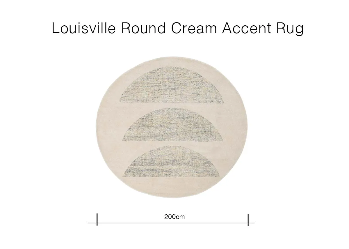 A dimension image of the Louisville 200cm rug