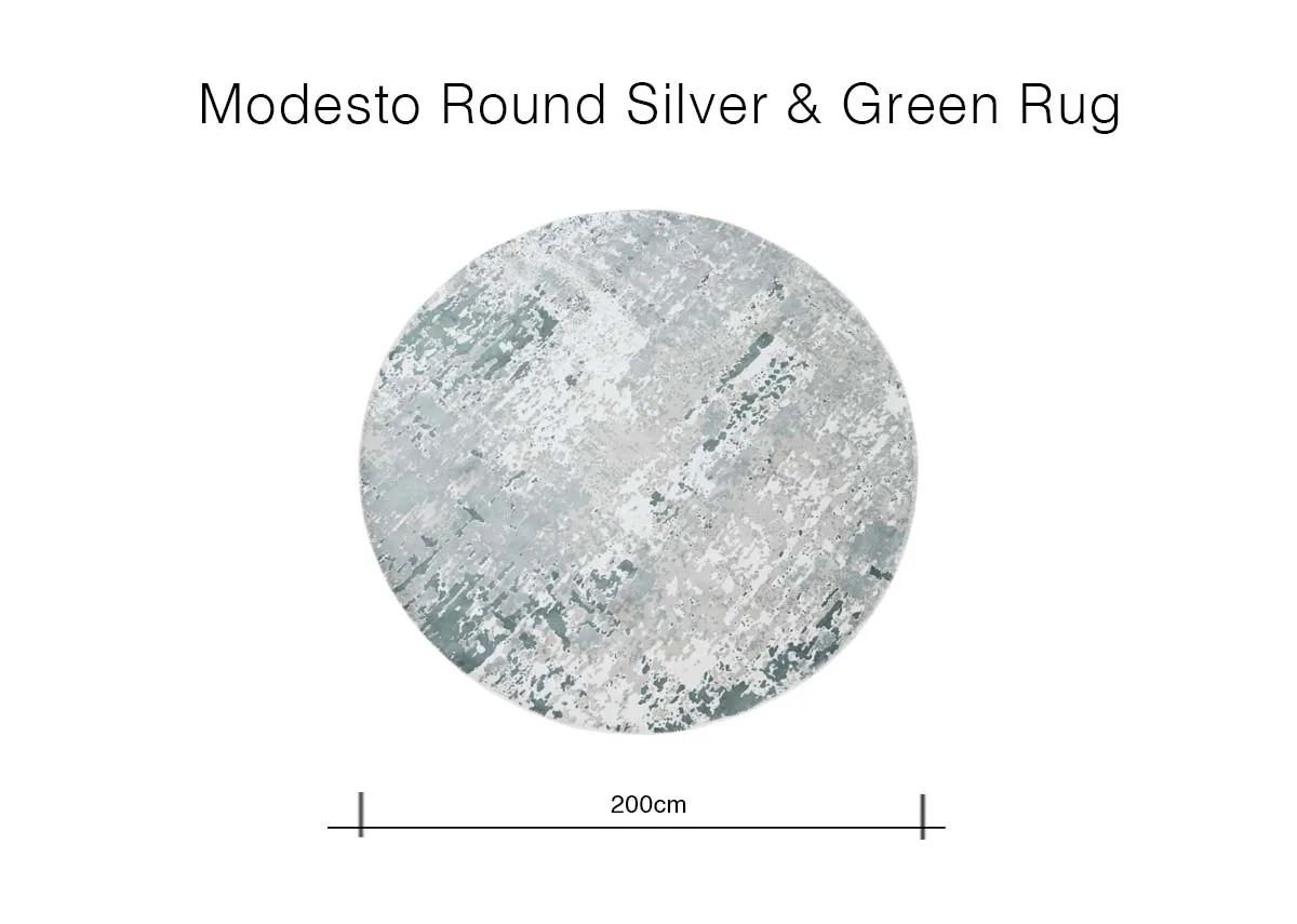 A dimension image of the Modesto Rug with 200cm x 200cm