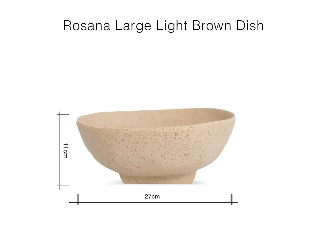 A dimension image of the Rosana Large Dish with 27cm x 11cm