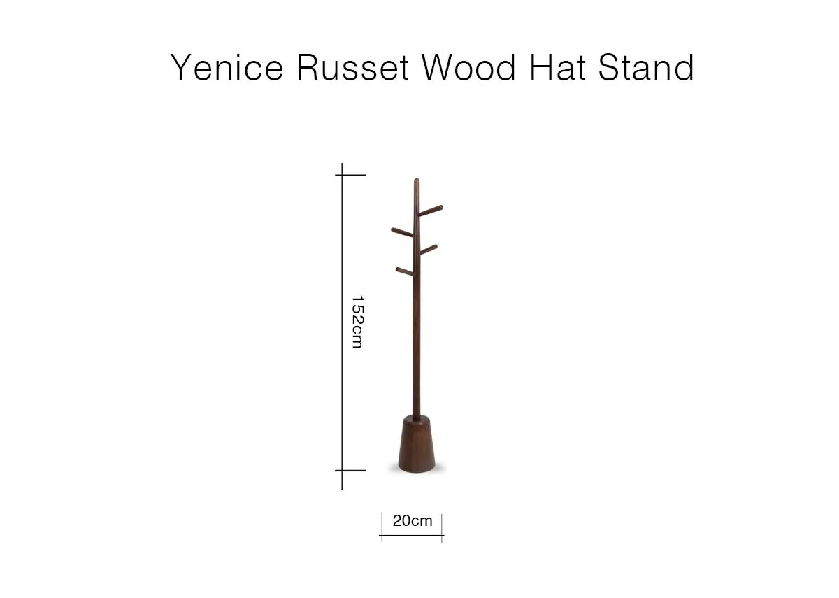 A dimension image of the yenice Russel Coat Stand with 20cm x 152cm