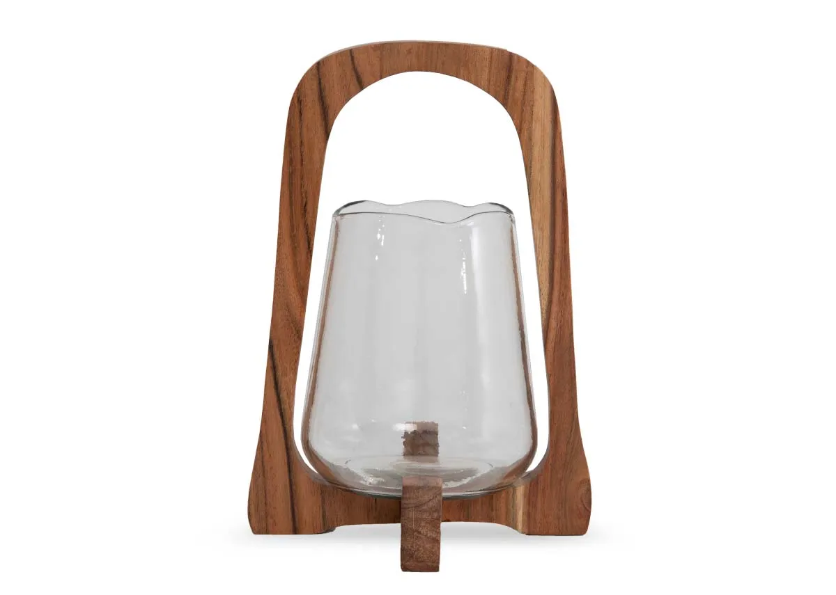 Small Glass Natural Candle Holder - Anosy