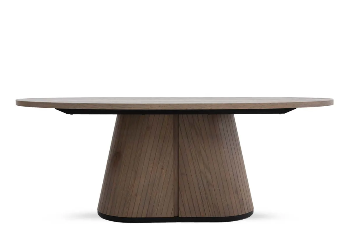 A dimension image of the Vega Grey Dining Table with 180cm x 100cm x 76cm