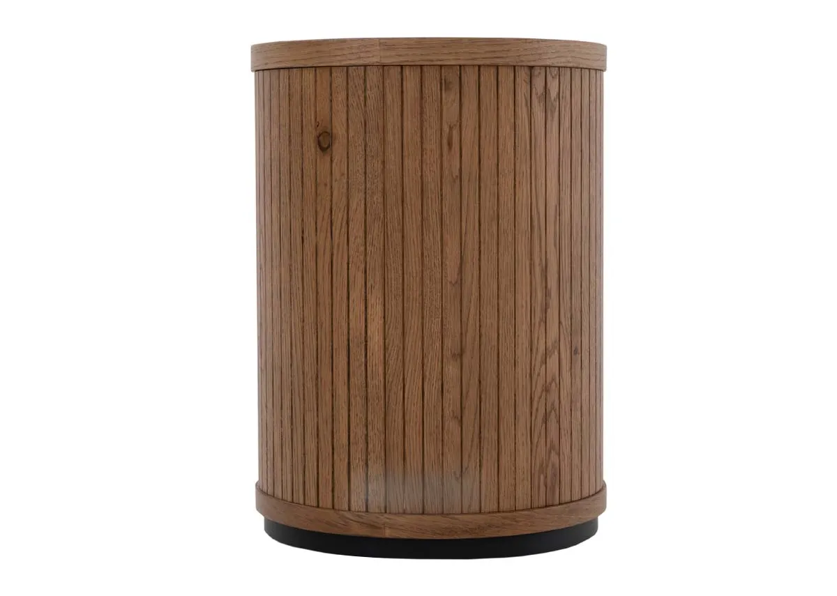 A dimension image of the Vega Rustic Oak Lamp Table with 40cm x 56.5cm